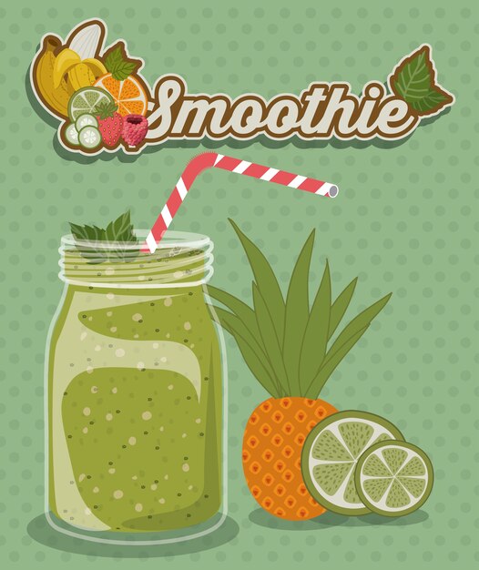 Projekt Smoothie Na Zaostrzonym Tle