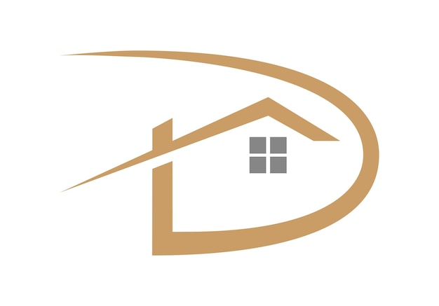 Plik wektorowy projekt symbolu logo d domu