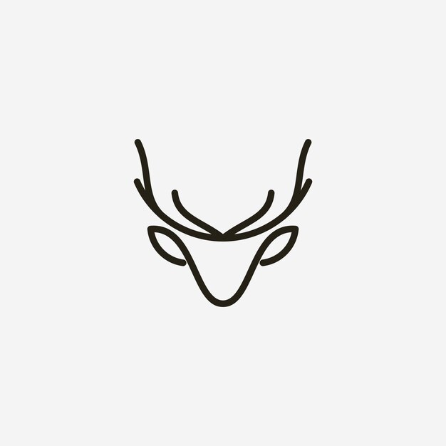Plik wektorowy projekt symbolu logo sztuki liniowej jelenia