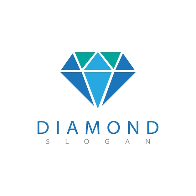 Projekt symbolu szablonu wektorowego logo diamentu