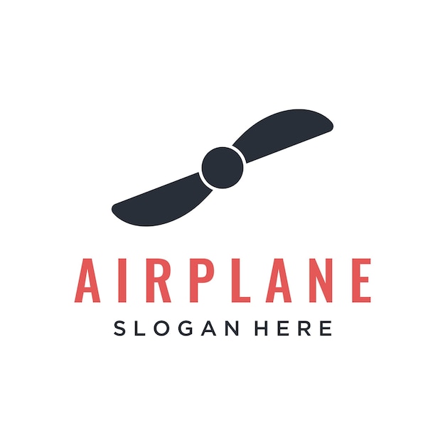 Projekt Szablonu Abstrakcyjnego Logo śmigła Wentylatora Wiatraka Samolotu