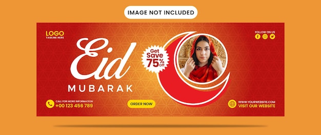 Projekt Szablonu Banera Mediów Społecznościowych Eid Mubarak