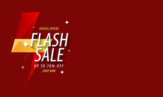 Plik wektorowy projekt szablonu banera promocji sprzedaży flash na czerwonym tle
