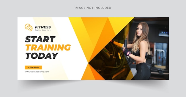 Projekt szablonu baneru internetowego fitness