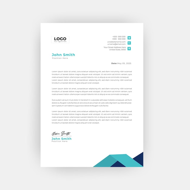 Projekt szablonu firmowego papieru firmowego