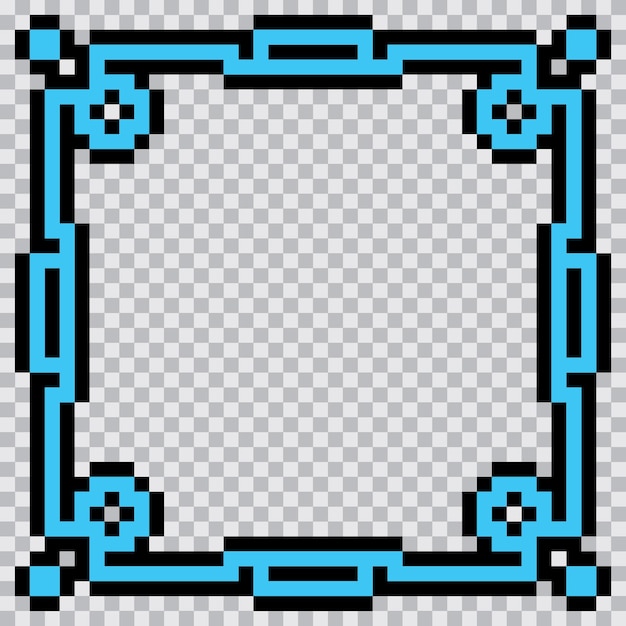 projekt szablonu granicy ramki pixel art