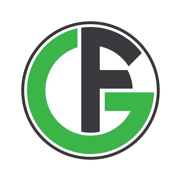 Plik wektorowy projekt szablonu ikony symbolu litery gf