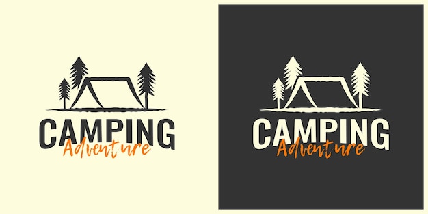 Projekt Szablonu Ilustracji Logo Kempingu Aventure