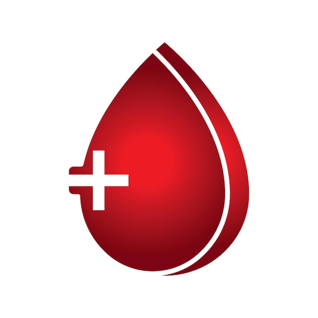 Projekt Szablonu Ilustracji Wektorowej Logo Darczyńców Krwi