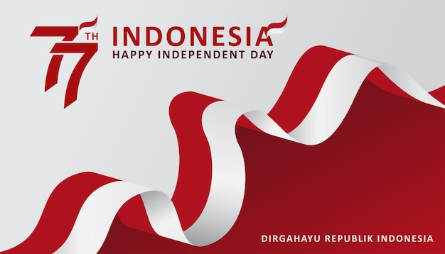 Projekt Szablonu Karty Z Pozdrowieniami Z Indonezji Szczęśliwego Niezależnego Dnia