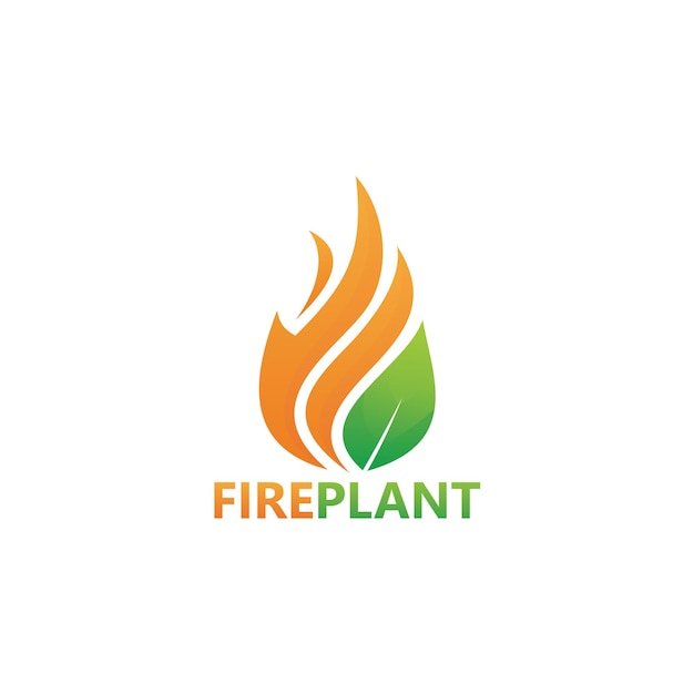 Projekt Szablonu Logo Fire Plant