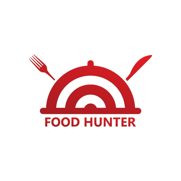 Projekt szablonu logo Food Hunter