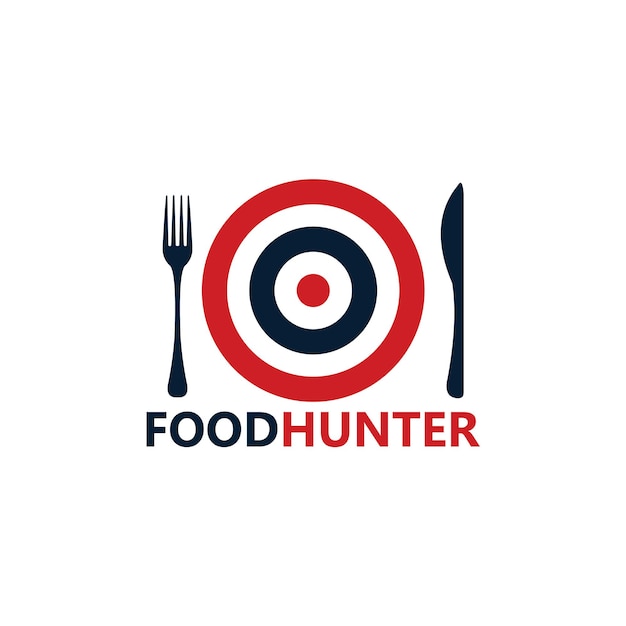 Projekt szablonu logo Food Hunter