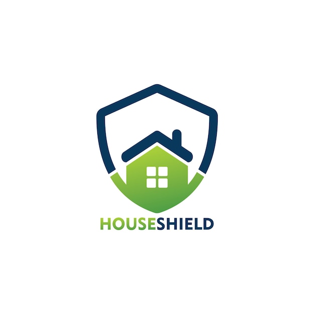 Projekt Szablonu Logo House Shield