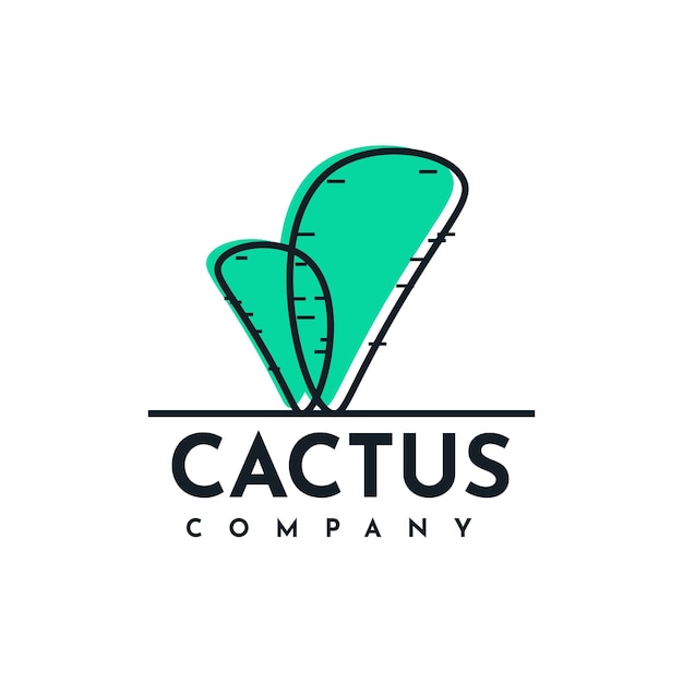Projekt szablonu logo kaktusa