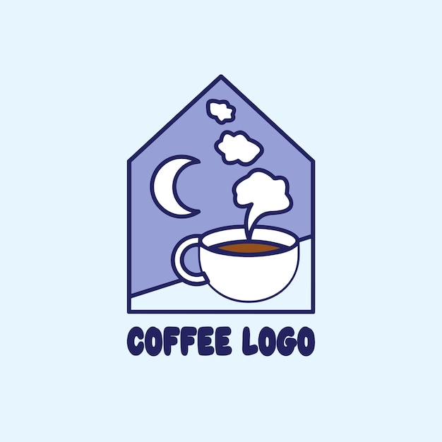 Plik wektorowy projekt szablonu logo kawy wektorowej do projektowania marki