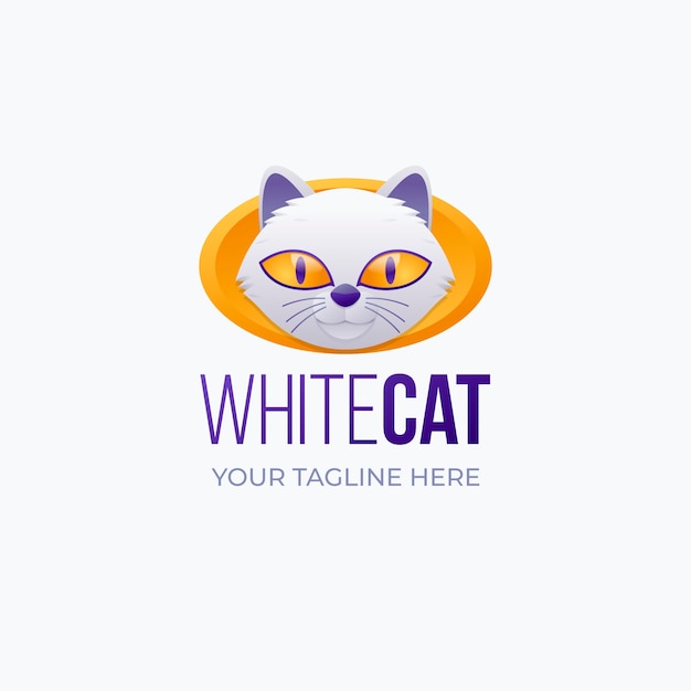 Plik wektorowy projekt szablonu logo kota