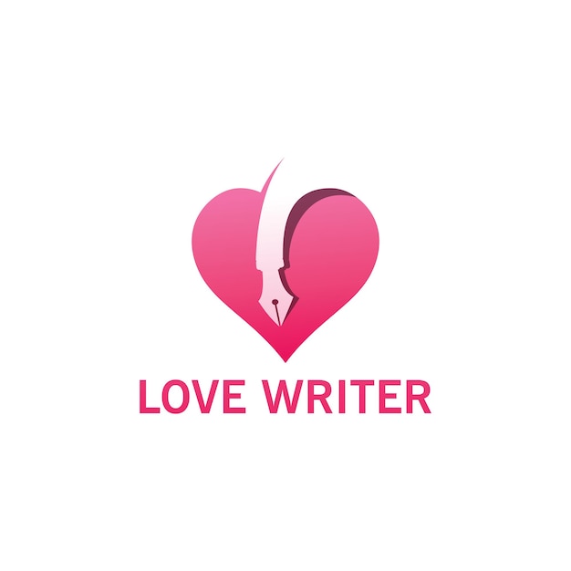 Projekt Szablonu Logo Love Writer