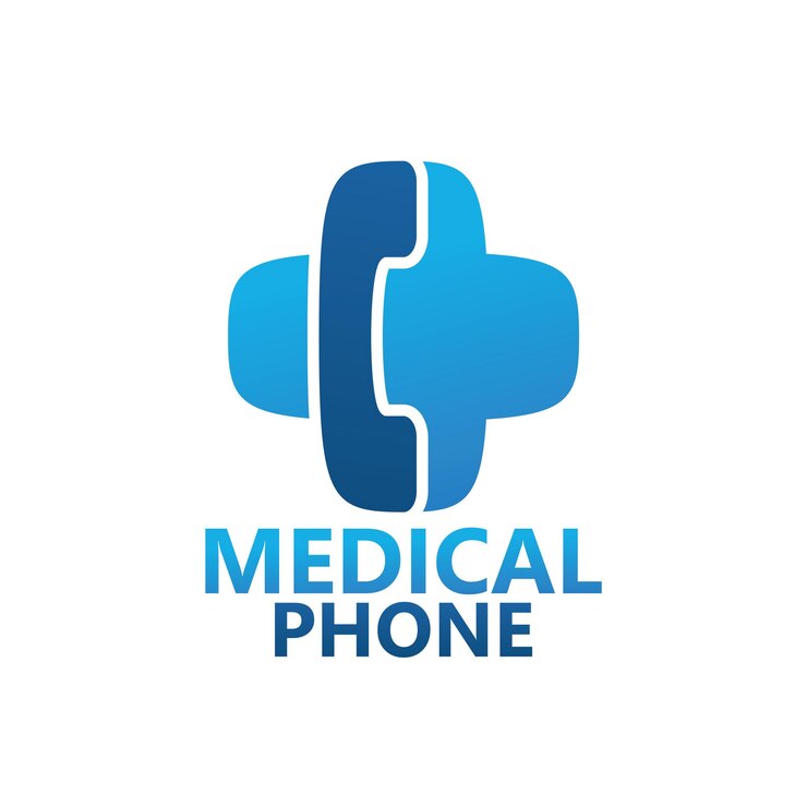 Projekt szablonu logo medycznego połączenia telefonicznego