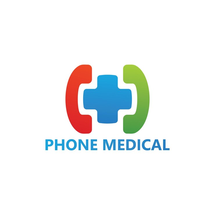 Projekt szablonu logo medycznego telefonu