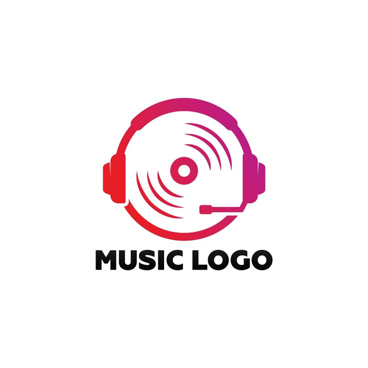 Projekt szablonu logo nowoczesnej muzyki
