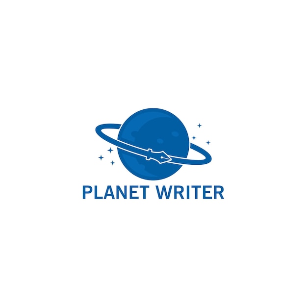 Projekt Szablonu Logo Planet Writer