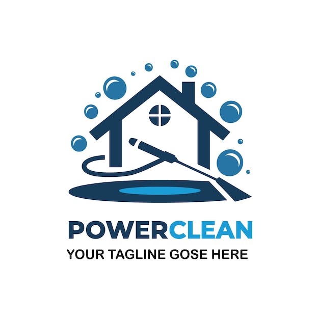 Projekt szablonu logo Power Clean