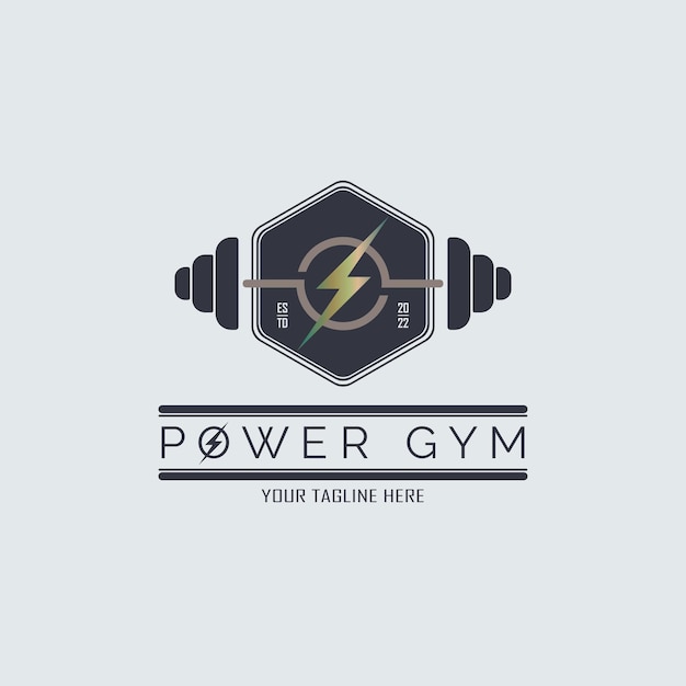 Projekt Szablonu Logo Power Gym Fitness Sztanga Dla Marki Lub Firmy I Innych