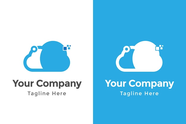 Projekt szablonu logo technologii chmury