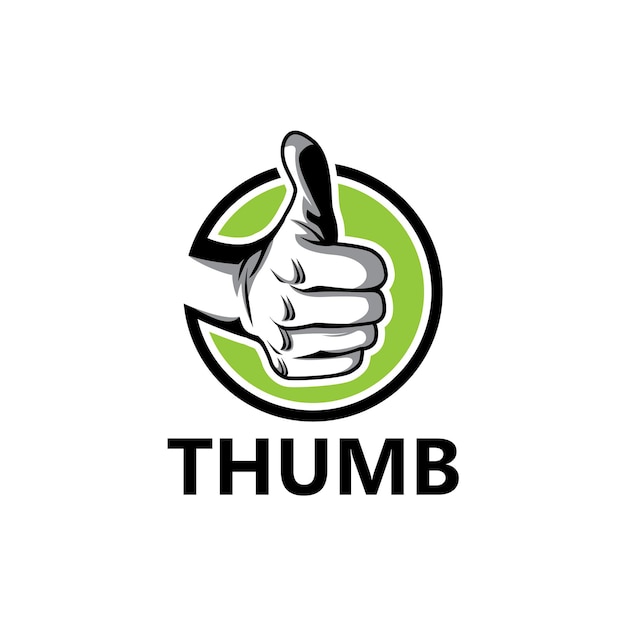 Plik wektorowy projekt szablonu logo znaku kciuka
