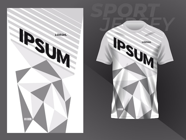 Plik wektorowy projekt szablonu makiety białej koszulki dla munduru sportowego