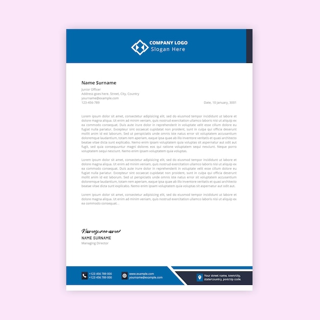 Projekt szablonu papieru firmowego nowoczesny biznes