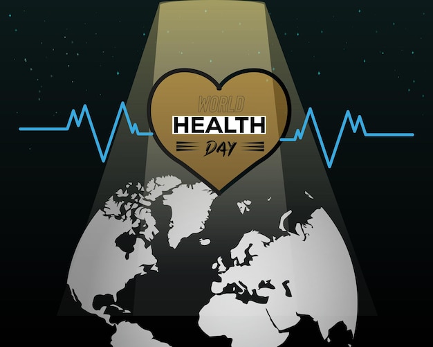 Plik wektorowy projekt szablonu postu w mediach społecznościowych światowego dnia zdrowia