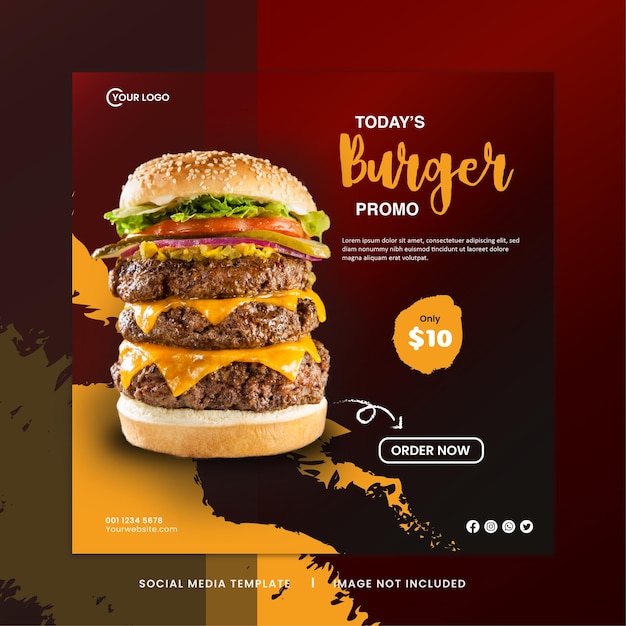 Projekt Szablonu Promocyjnego Burgera