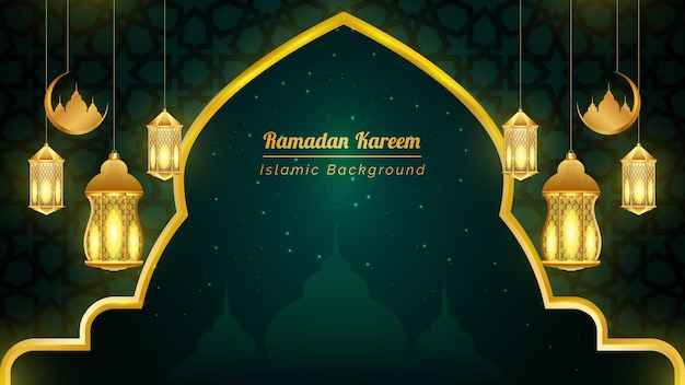 Projekt Szablonu Tła Ramadan Kareem