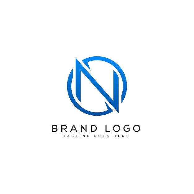 Projekt szablonu wektorowego logo litery N dla marki