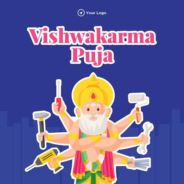 Projekt Sztandaru Hinduskiego Boga Vishwakarma Puja, Architekta I Boskiego Inżyniera Wszechświata