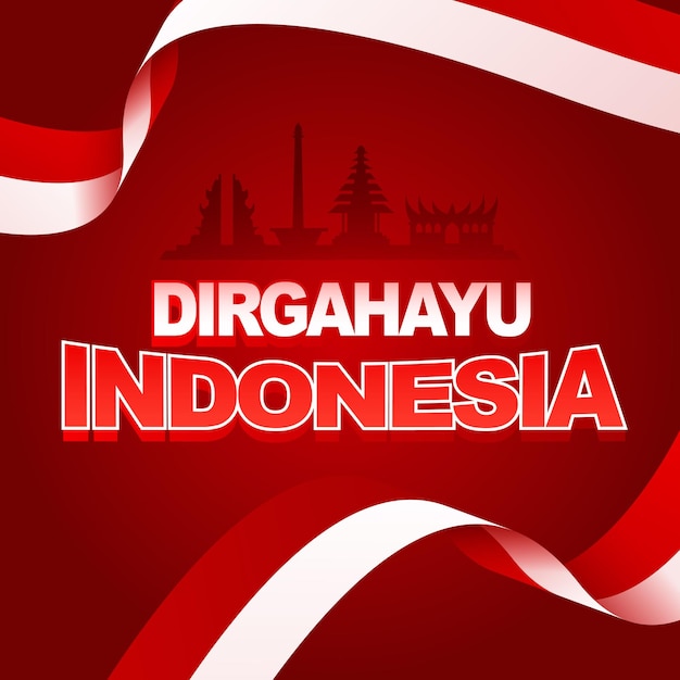 Projekt tła Dirgahayu Indonezja