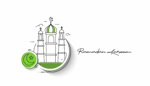 Projekt Tła Festiwalu Muzułmańskiego Eid Mubarak Ramadan Kareem