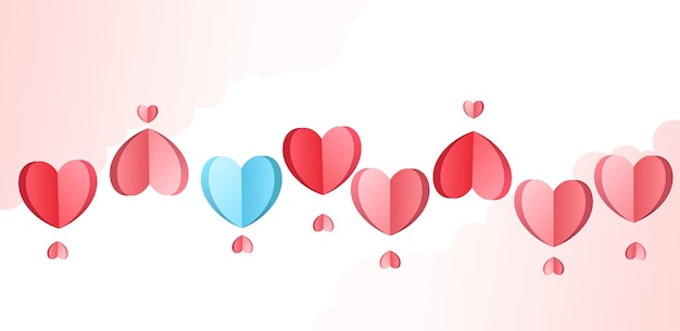 Projekt Tła Walentynki Z Naklejkami W Kształcie Serca Rozproszone Papiery Serce Na Białym Tle