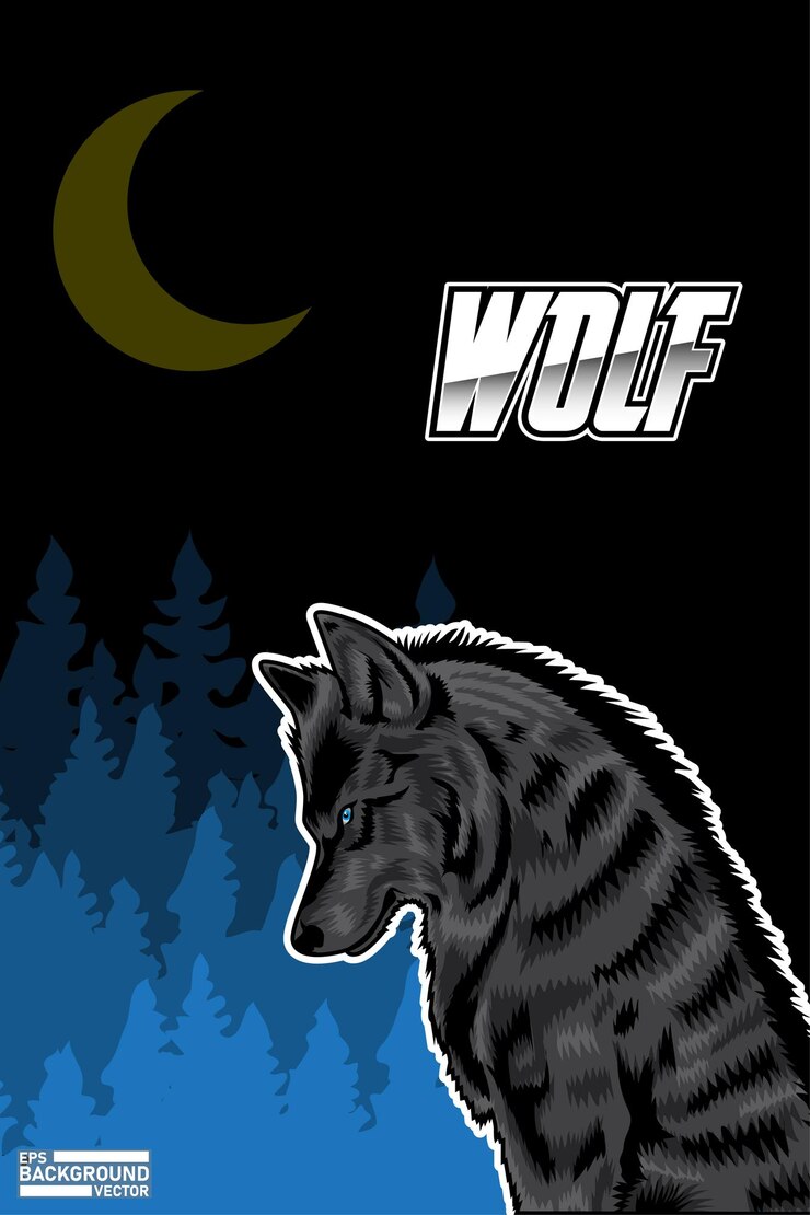 Wektor projekt tła wolf esports