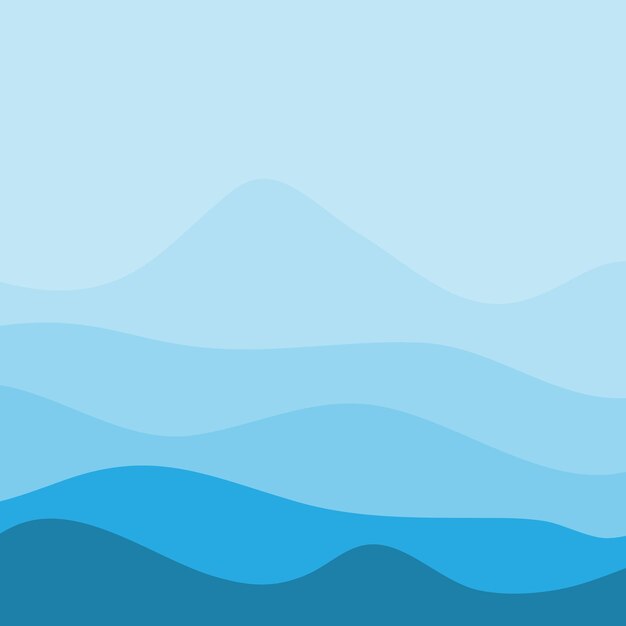 Projekt Tło Fala Wody Streszczenie Wektor Niebieski Ocean Walpaper Szablon