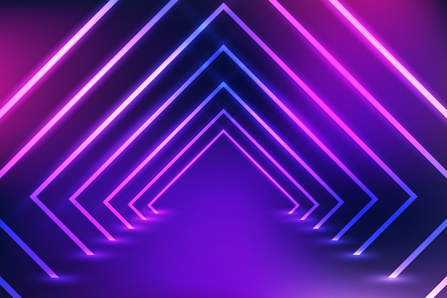 Projekt tło światła neonowe