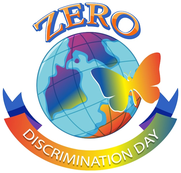 Plik wektorowy projekt transparentu dnia zerowej dyskryminacji