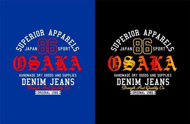 Projekt Typografii Wektorowej Osaki Dla Tshirt