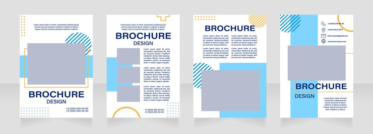 Wektor projekt układu broszury pustej konferencji marketingowej