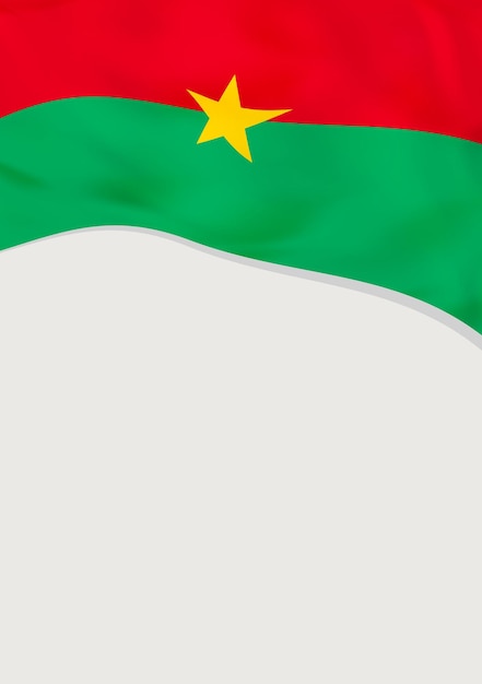 Plik wektorowy projekt ulotki z flagą burkina faso vector szablon