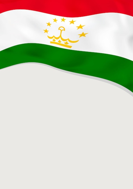 Plik wektorowy projekt ulotki z flagą tadżykistanu wektor szablon