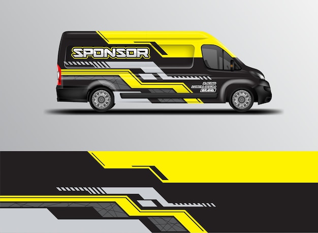 Plik wektorowy projekt van wrap livery gotowy do użycia dla samochodów