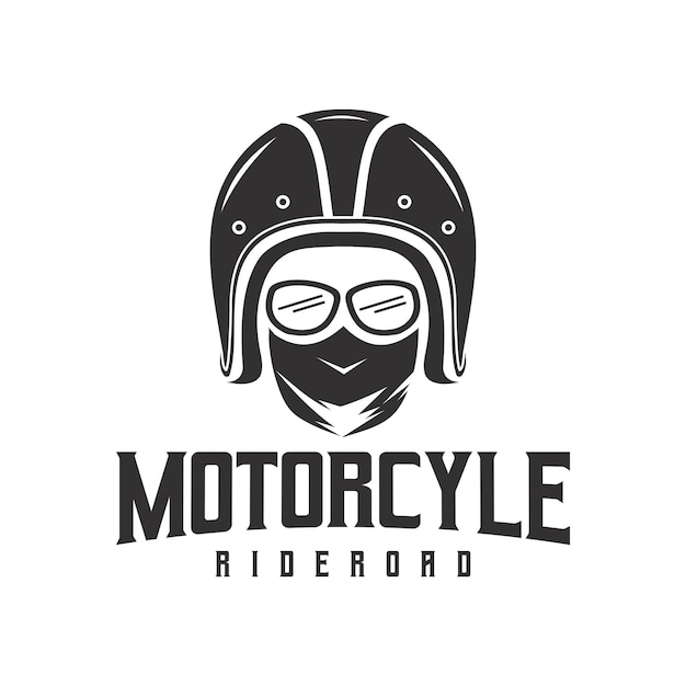 Projekt Wektor Logo Jeździec Z Zamkniętą Twarzą Koncepcja Logo Samochodowych Kask Motocyklowy.